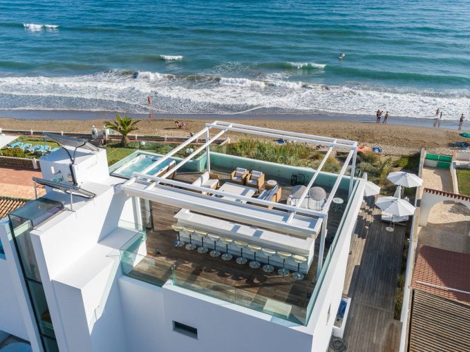 Modern Frontline Beach Villa For Rent In Costabella, Marbella