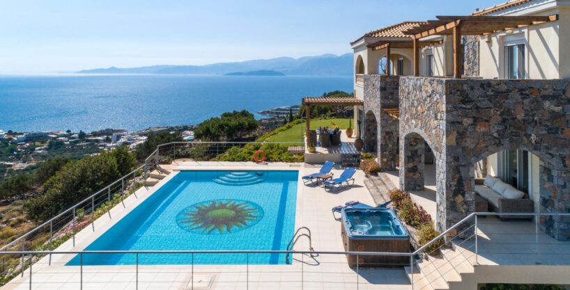 Large Villa With Stunning Sea Views For Sale In Elounda Crete